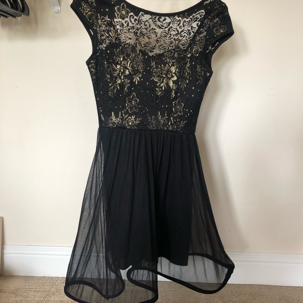 Fun Black Dress with Wire Bottom